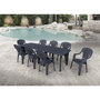 Voir la diapositive 1 : ARETA Salon de jardin - 8 places - Résine - Anthracite - LIPARI 2