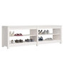 Voir la diapositive 4 : VIDAXL Banc a chaussures Blanc 160x36,5x50 cm Bois de pin massif