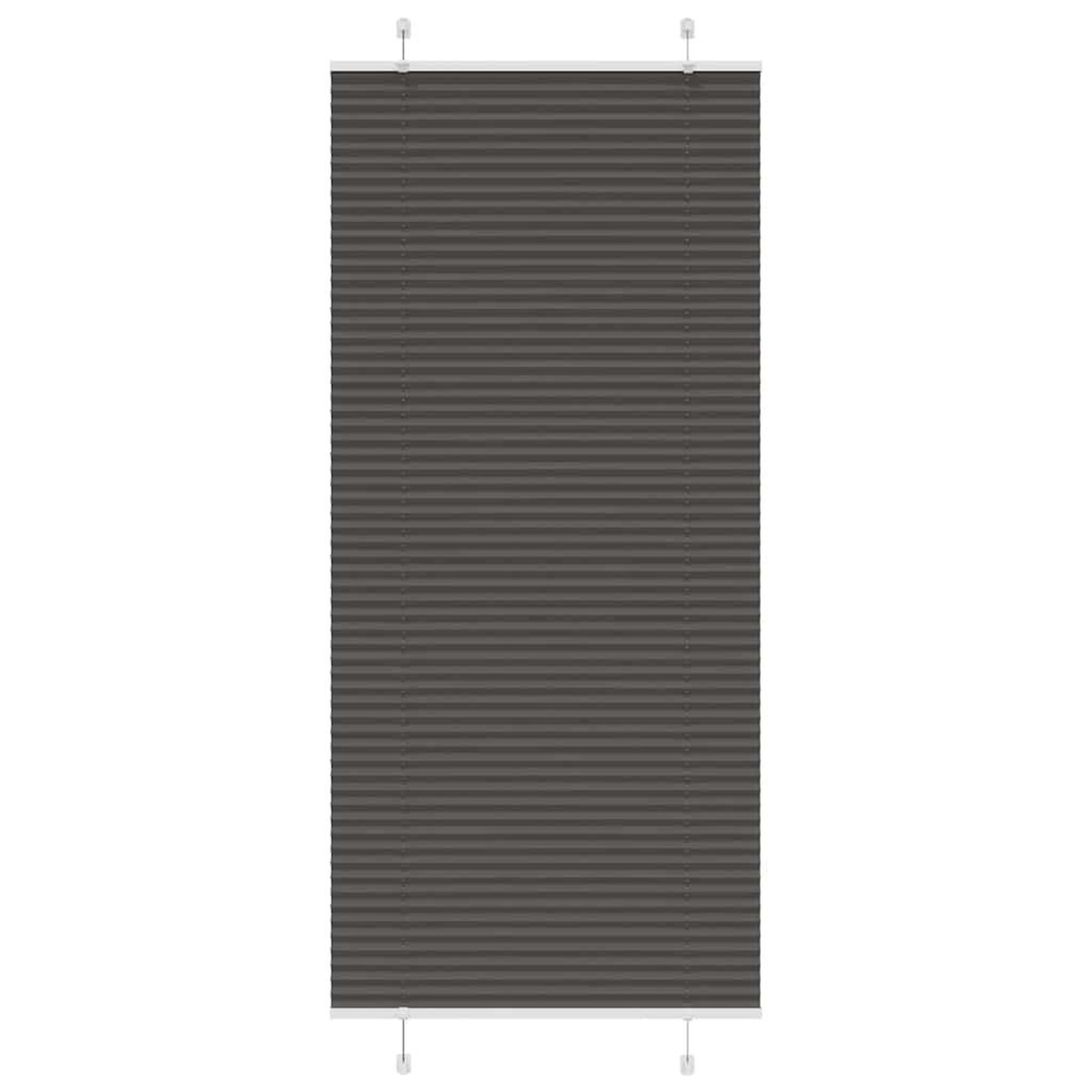 VIDAXL Store plisse noir 95x200 cm largeur du tissu 94,4 cm polyester