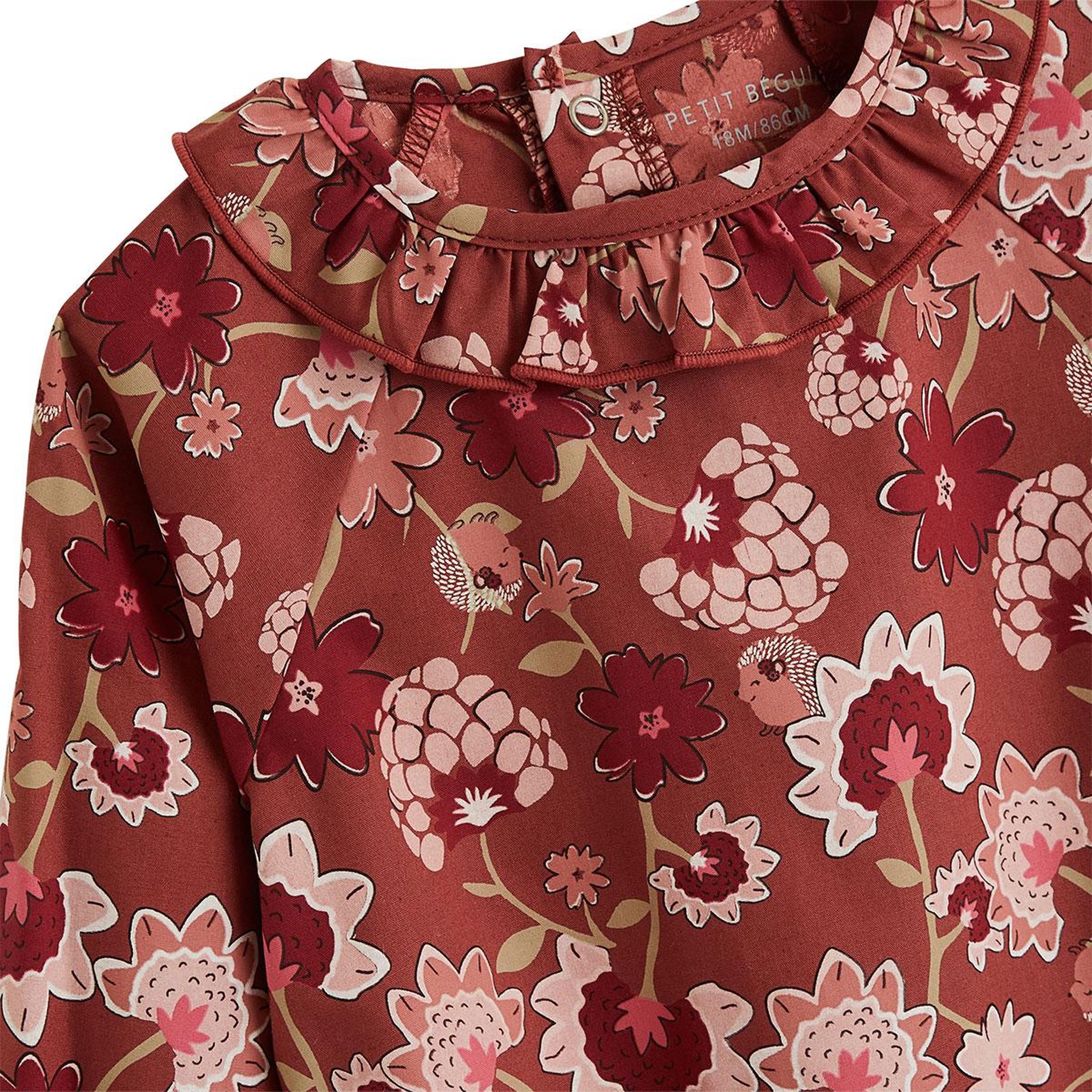 Voir la diapositive 3 : PETIT BEGUIN Blouse enfant en popeline harmony