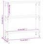 Voir la diapositive 6 : VIDAXL Table console sonoma gris 75x22,5x75 cm bois d'ingenierie