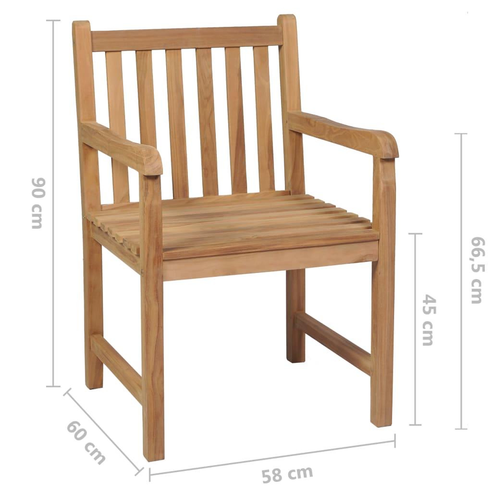 Voir la diapositive 6 : VIDAXL Chaises de jardin lot de 4 et coussins a carreaux rouge Teck