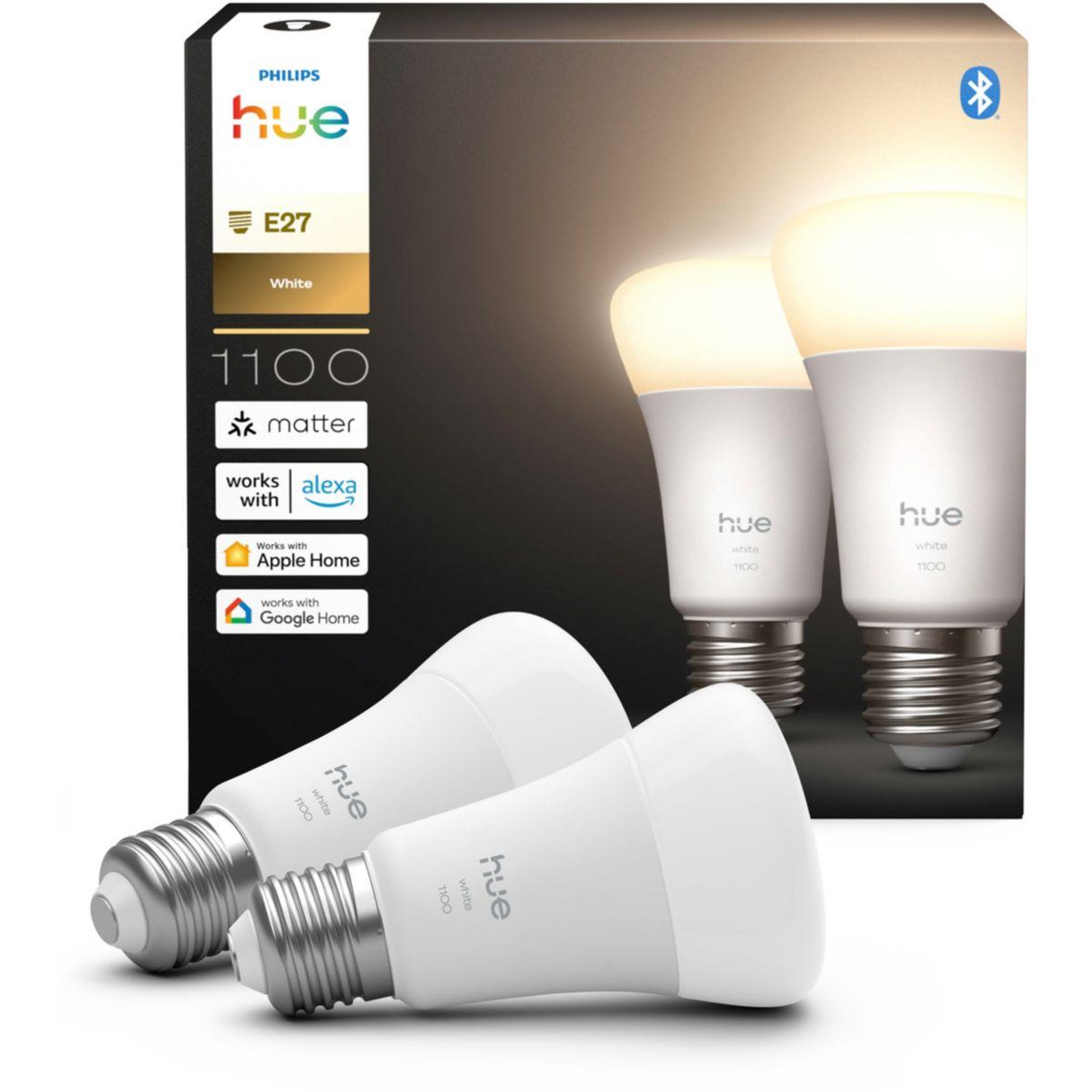 Voir la diapositive 4 : PHILIPS HUE Ampoule LED connectée E27 White 75W pack de 2