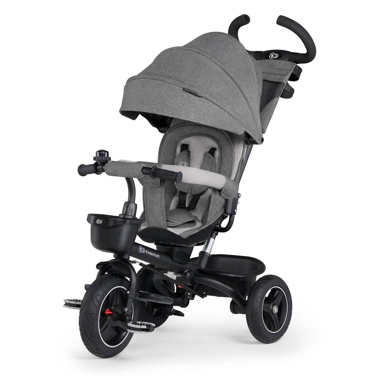 KINDERKRAFT Tricycle Spinstep 5 en 1 avec siège rotatif et protection UPF50+
