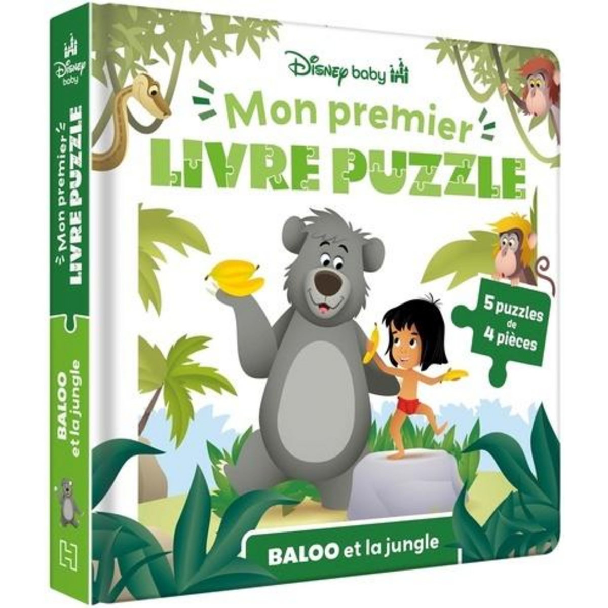 BALOO ET LA JUNGLE. 5 PUZZLES DE 4 PIECES, Disney Baby