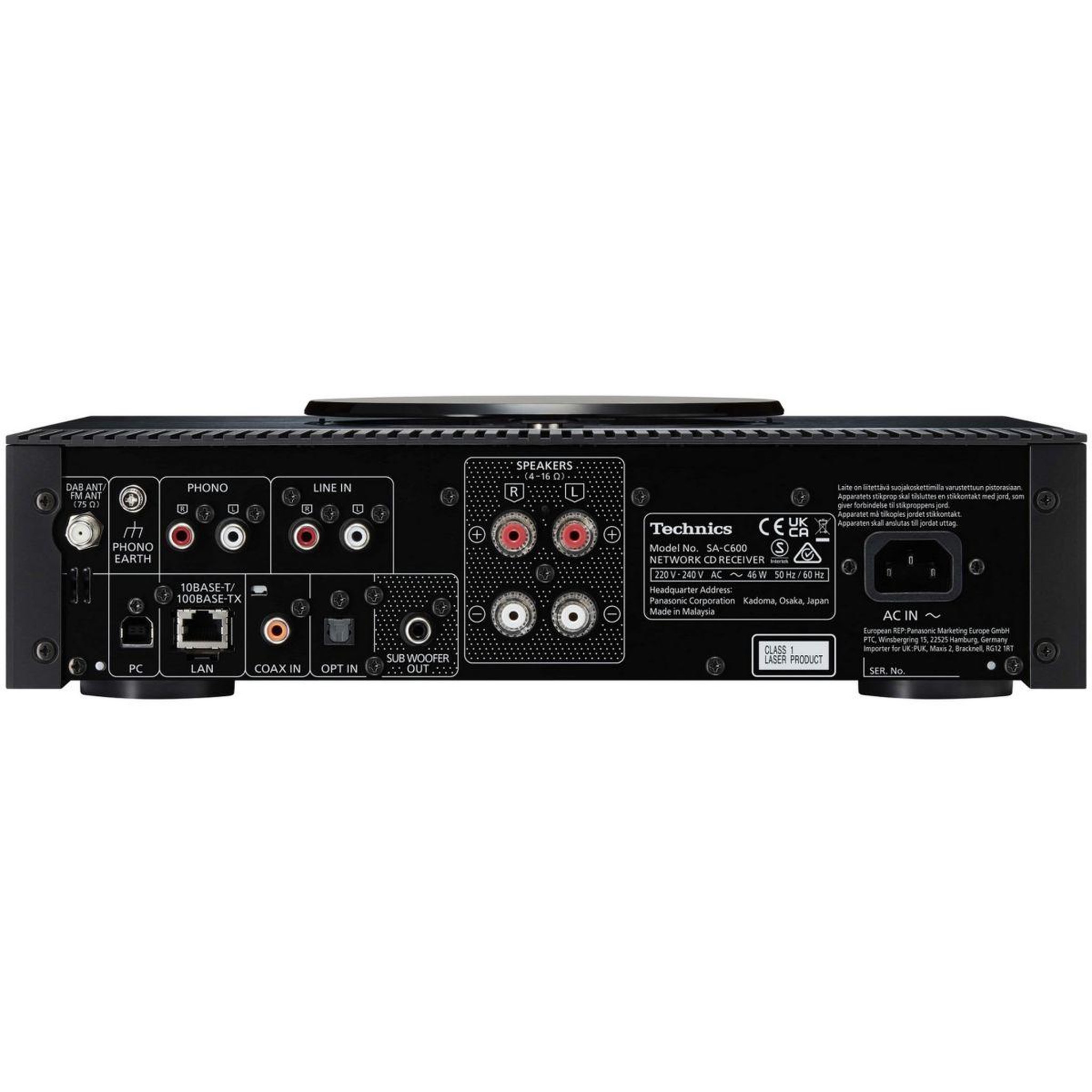 Voir la diapositive 3 : TECHNICS Amplificateur HiFi SA-C600EG-K noir
