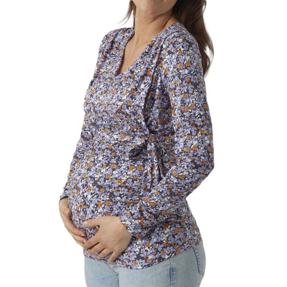 MAMALICIOUS T Shirt Mauve Femme Mamalicious Asta