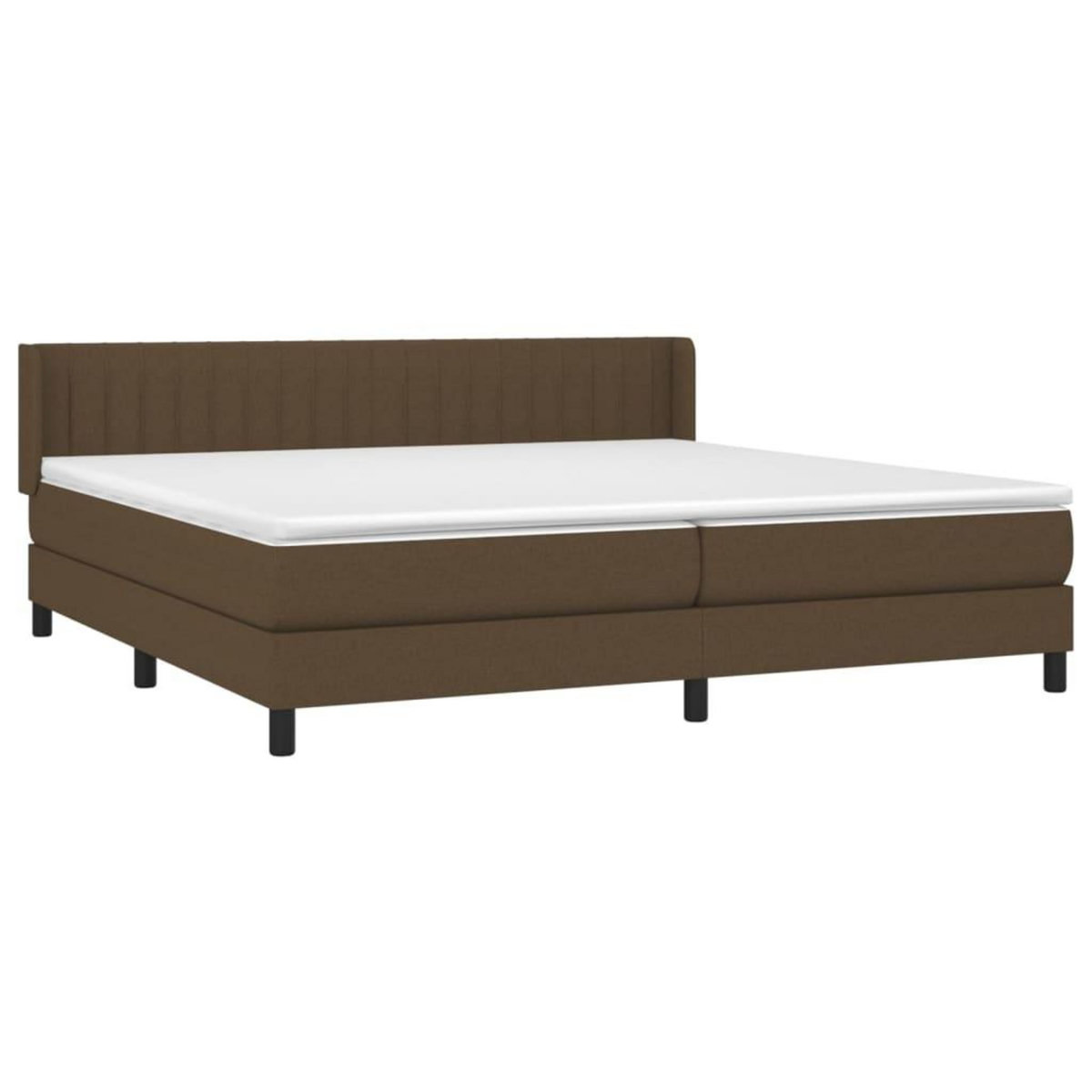 VIDAXL Sommier a lattes de lit avec matelas Marron fonce 200x200 cm