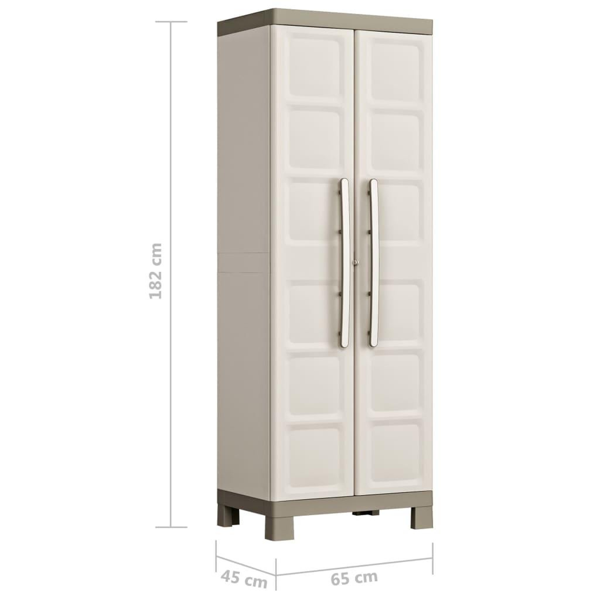 Voir la diapositive 6 : Keter Keter Armoire de rangement a etageres Excellence Beige et taupe 182 cm