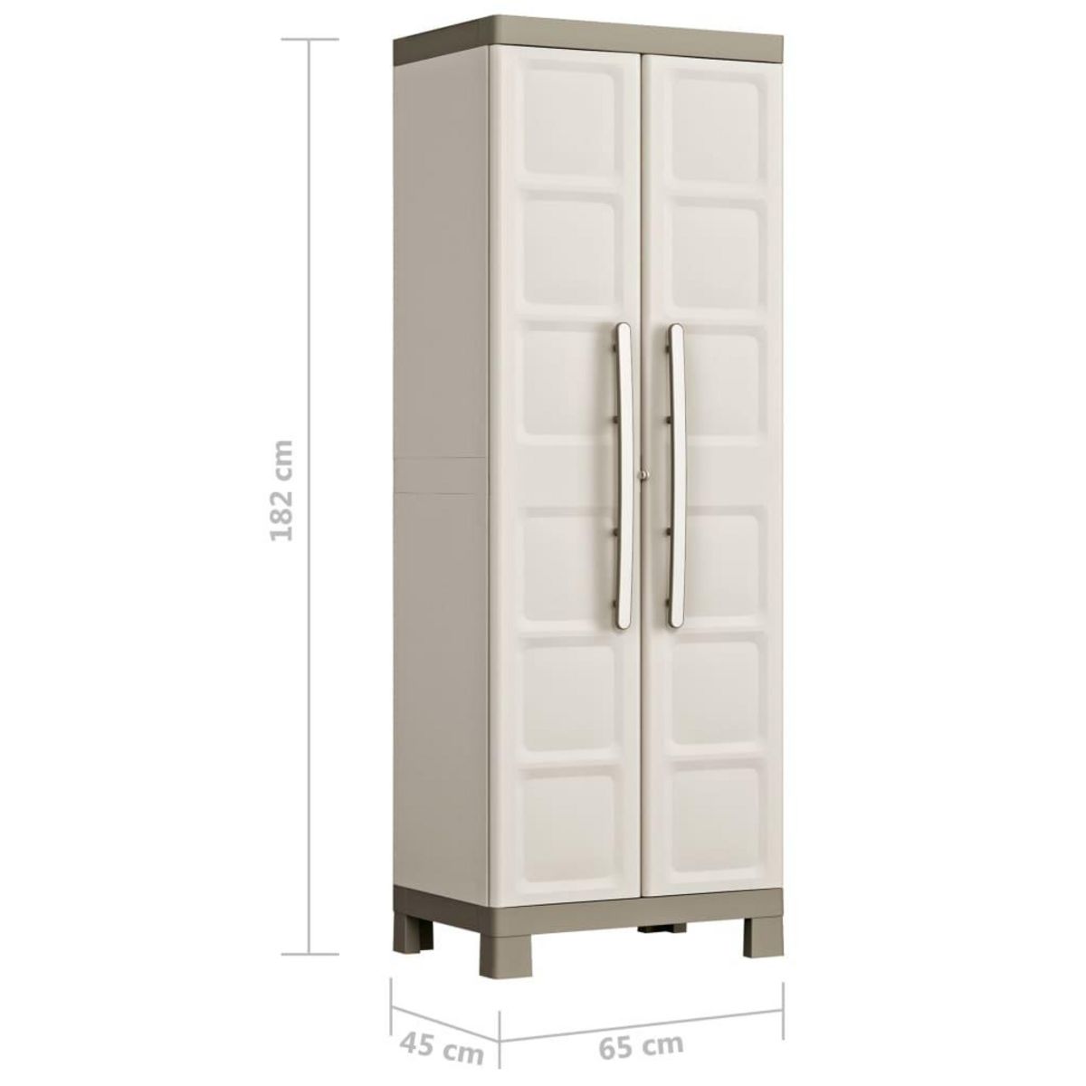 Keter Keter Armoire de rangement a etageres Excellence Beige et taupe 182 cm