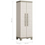 Voir la diapositive 6 : Keter Keter Armoire de rangement a etageres Excellence Beige et taupe 182 cm
