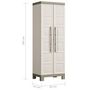 Voir la diapositive 6 : Keter Keter Armoire de rangement a etageres Excellence Beige et taupe 182 cm