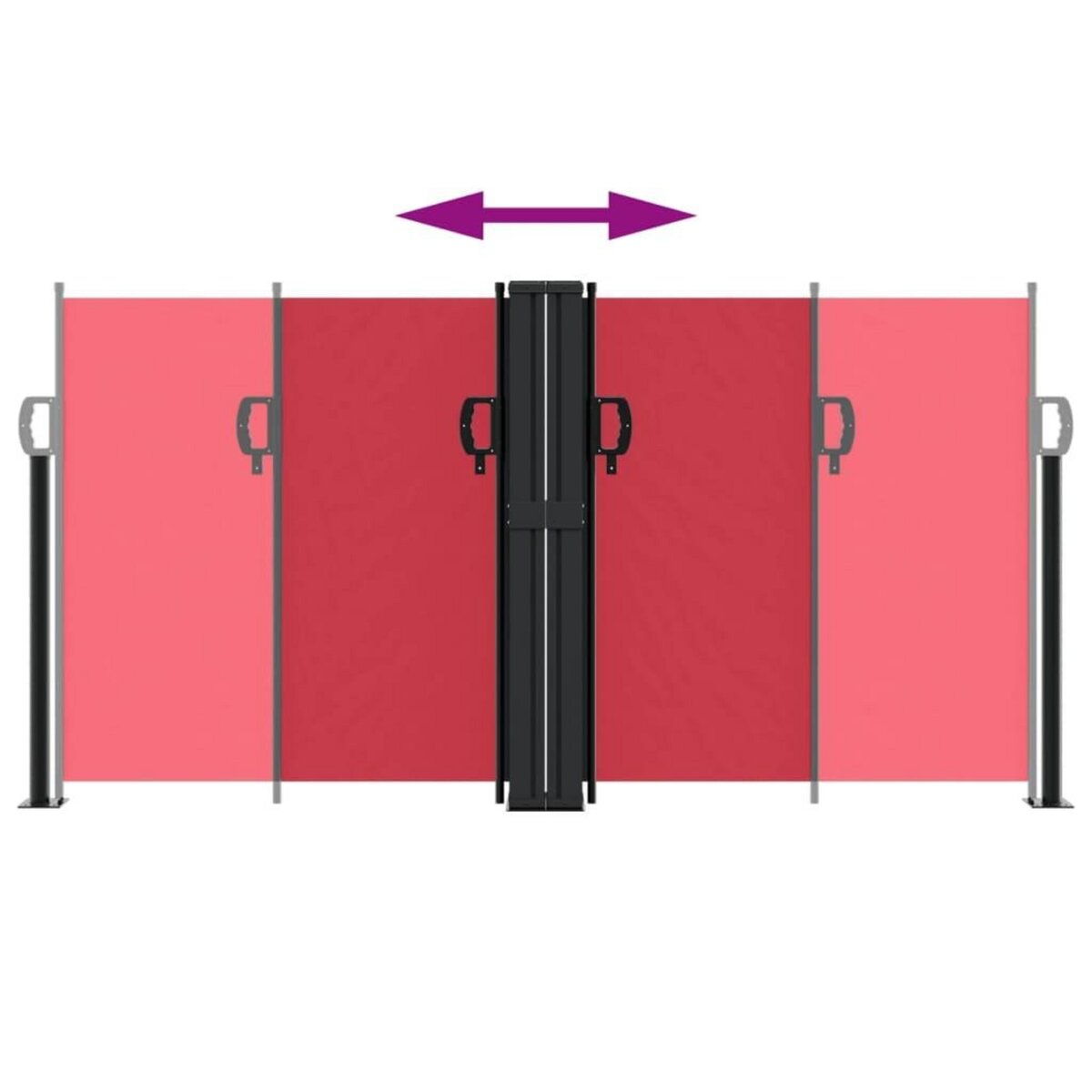 VIDAXL Auvent lateral retractable rouge 120x1000 cm