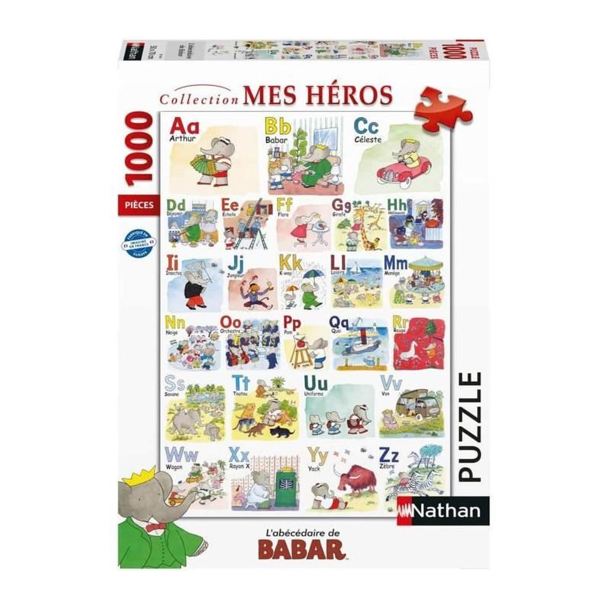 Voir la diapositive 3 : RAVENSBURGER Puzzle N 1000 p Babar