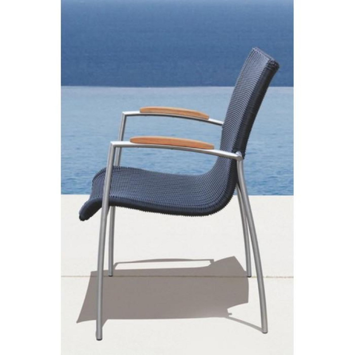 Paris Prix Ensemble Table & Chaises de Jardin en Acier  Melbourne  180cm Noir