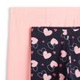 Voir la diapositive 3 : INEXTENSO Lot de 2 leggings coeurs fille