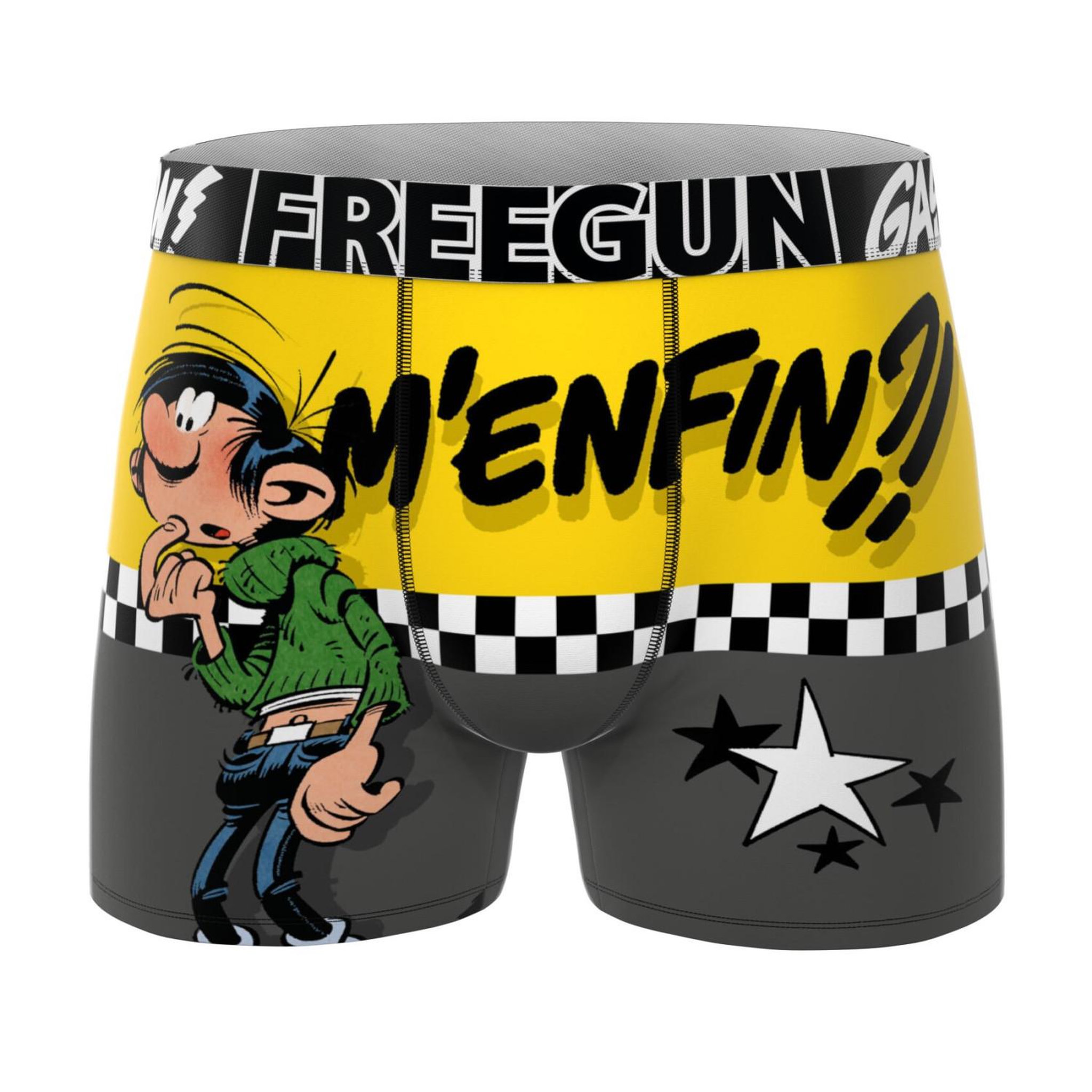 Voir la diapositive 4 : FREEGUN Lot de 3 boxers homme gaston lagaffe