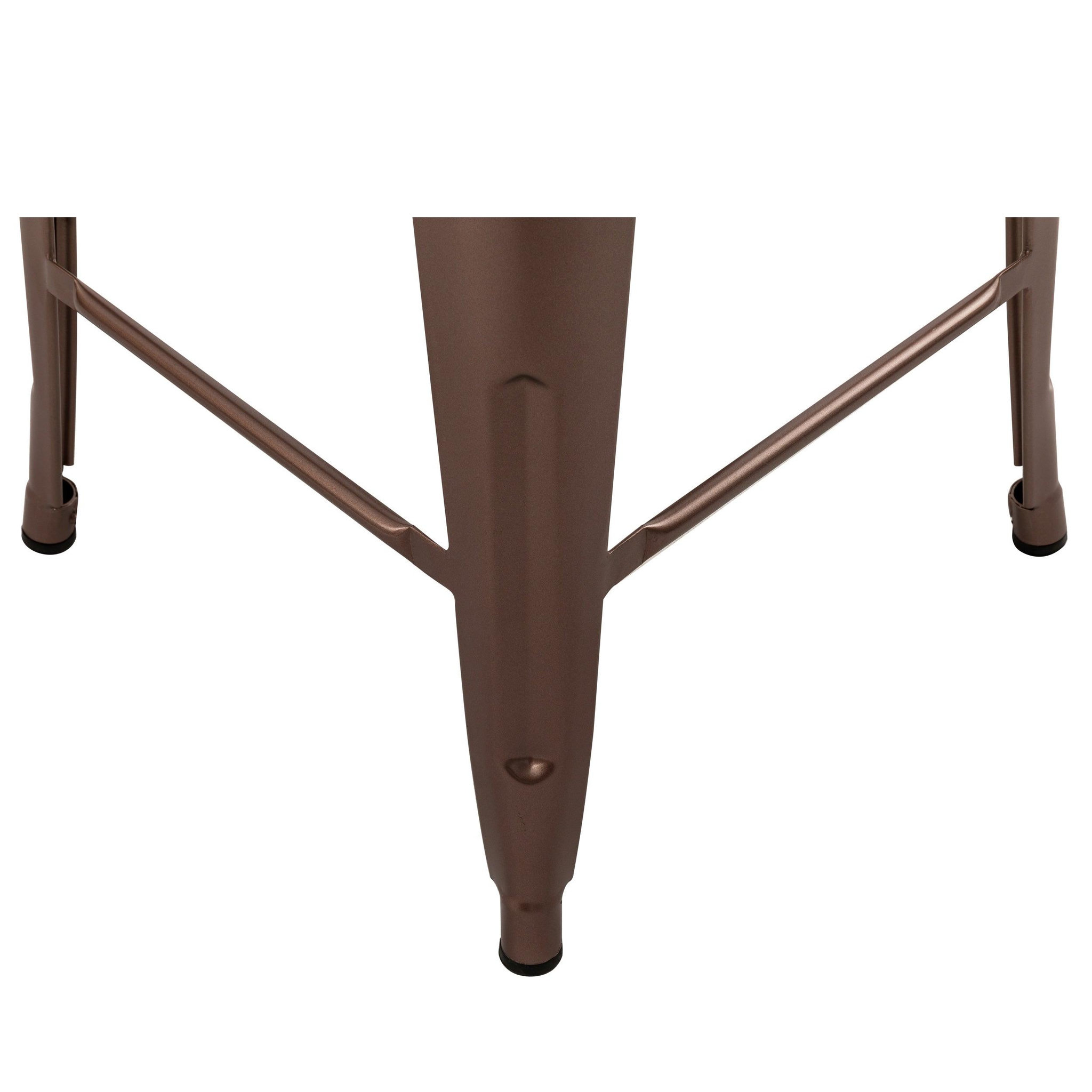 Voir la diapositive 6 : MAISON PAVANE Lot de 2 chaises pour îlot central 67 cm en métal cuivre-indus