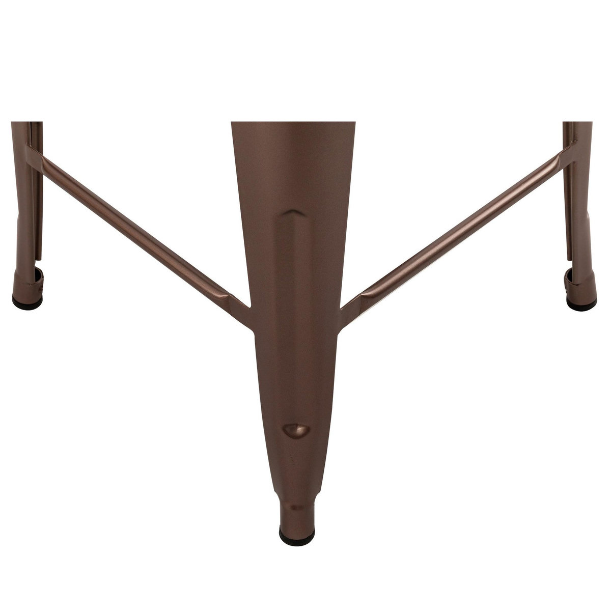 Rendez vous déco Lot de 2 chaises pour îlot central 67 cm en métal cuivre-Indus