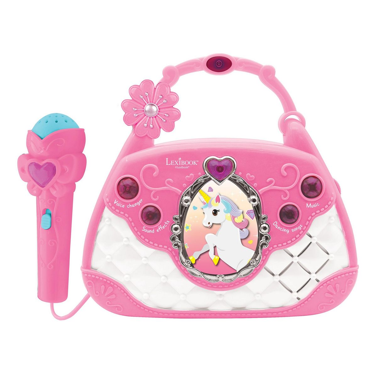 Lexibook Sac à Main Enceinte Musicale avec Micro Licorne