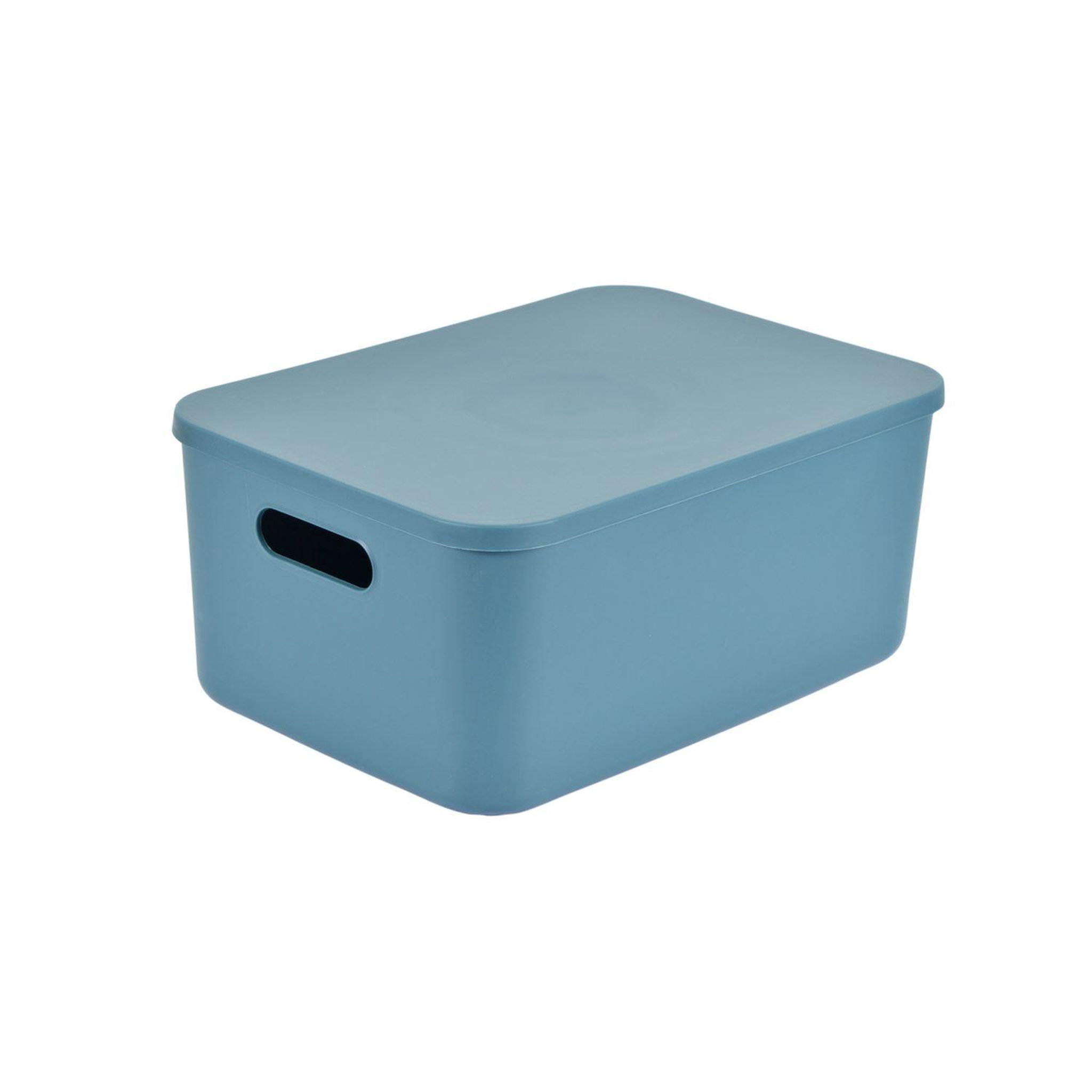 HOMEA Boite avec couvercle CHROMACASE. Coloris disponibles : Gris, Jaune, Vert