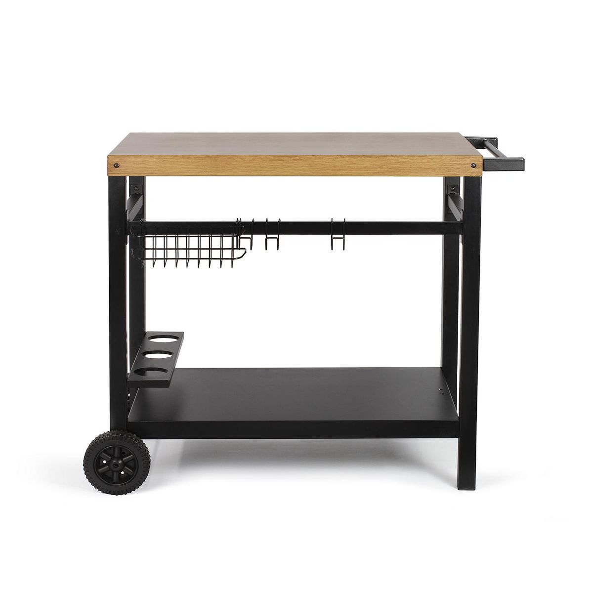 LIVOO Chariot pour plancha noir/bois - gs131