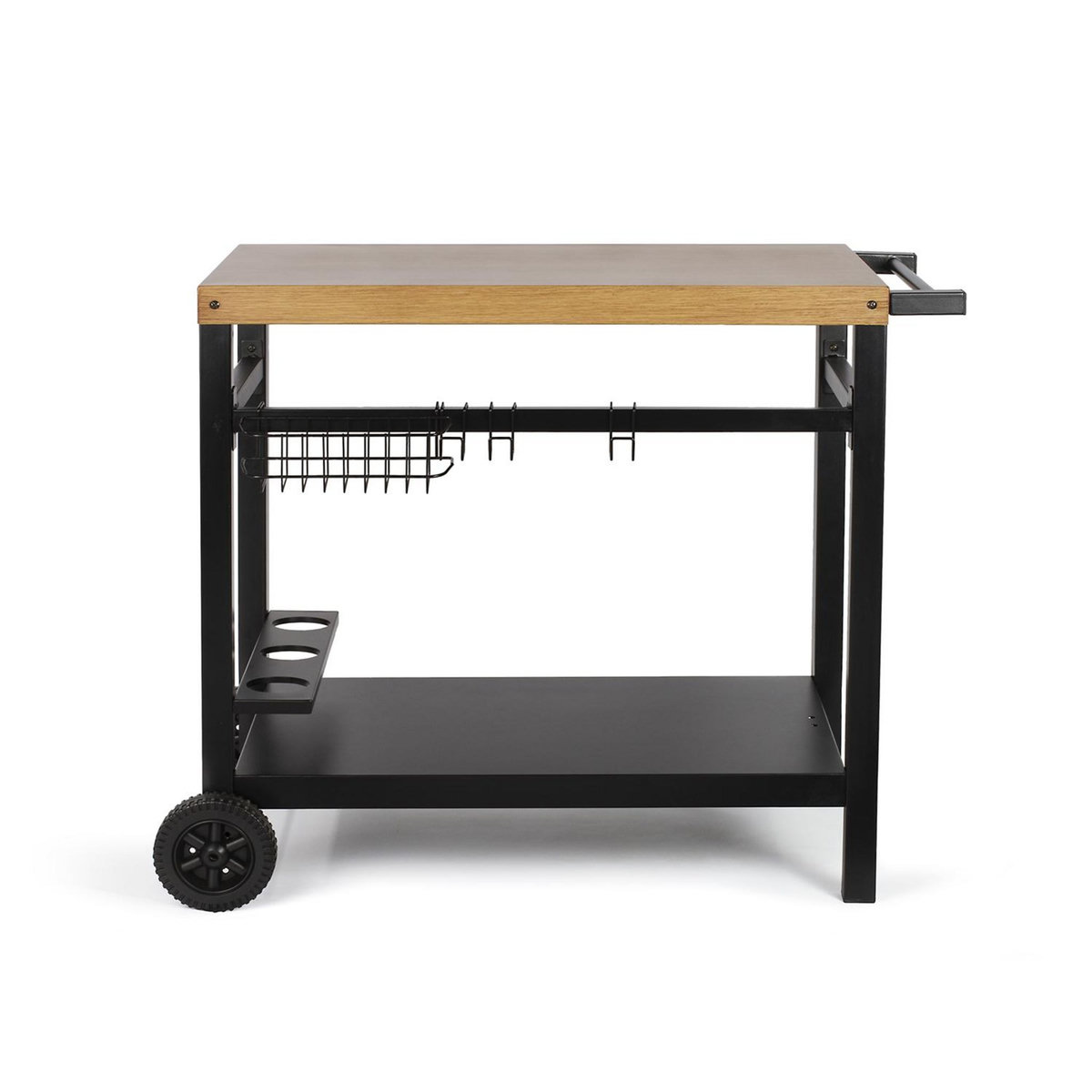 LIVOO Chariot pour plancha noir/bois - gs131