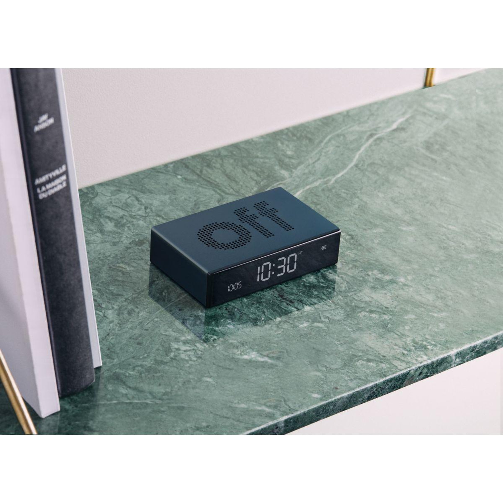 Voir la diapositive 5 : LEXON Réveil Flip Premium Rechargeable Aluminium Bleu