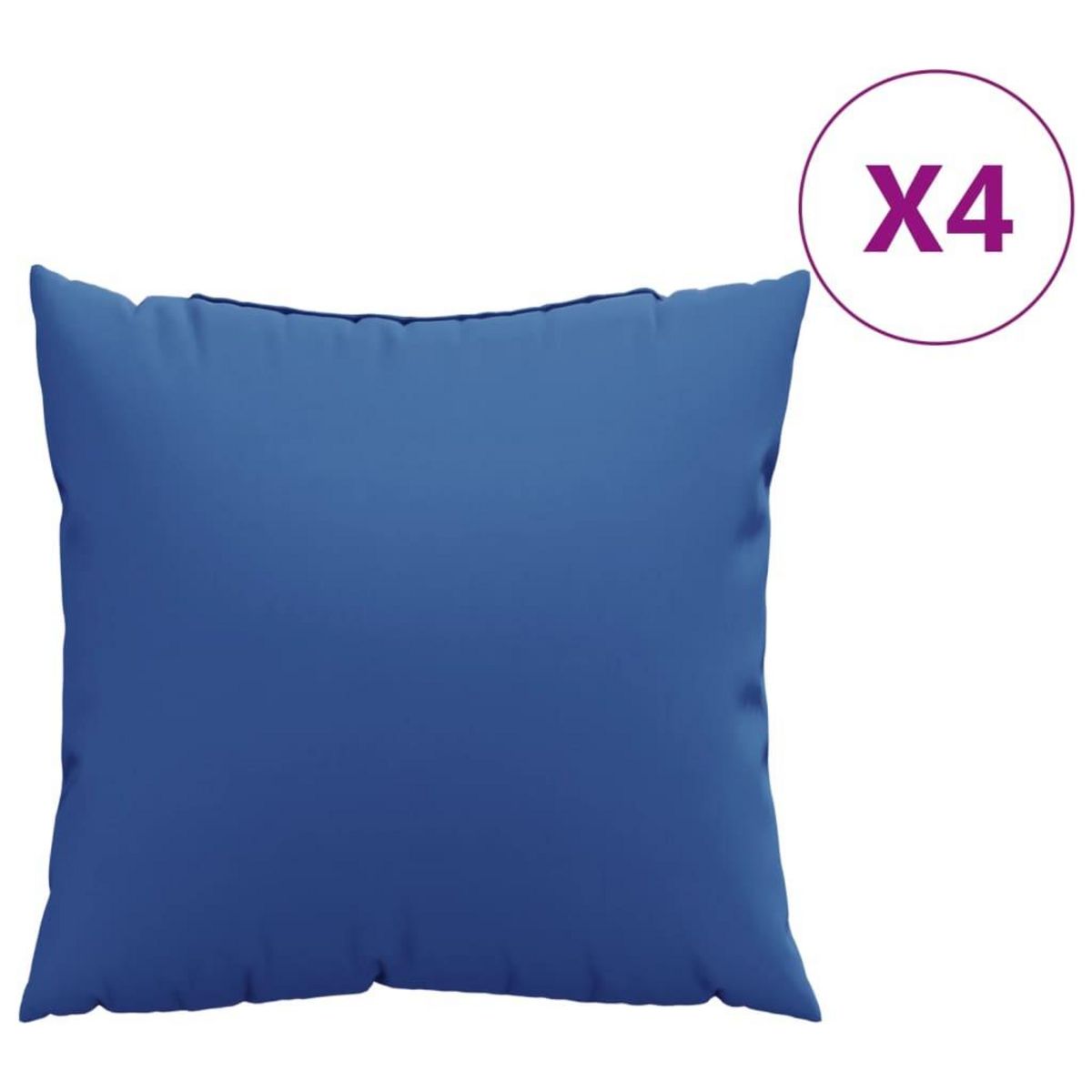 VIDAXL Coussins de canape 4 pcs bleu royal 50x50 cm tissu