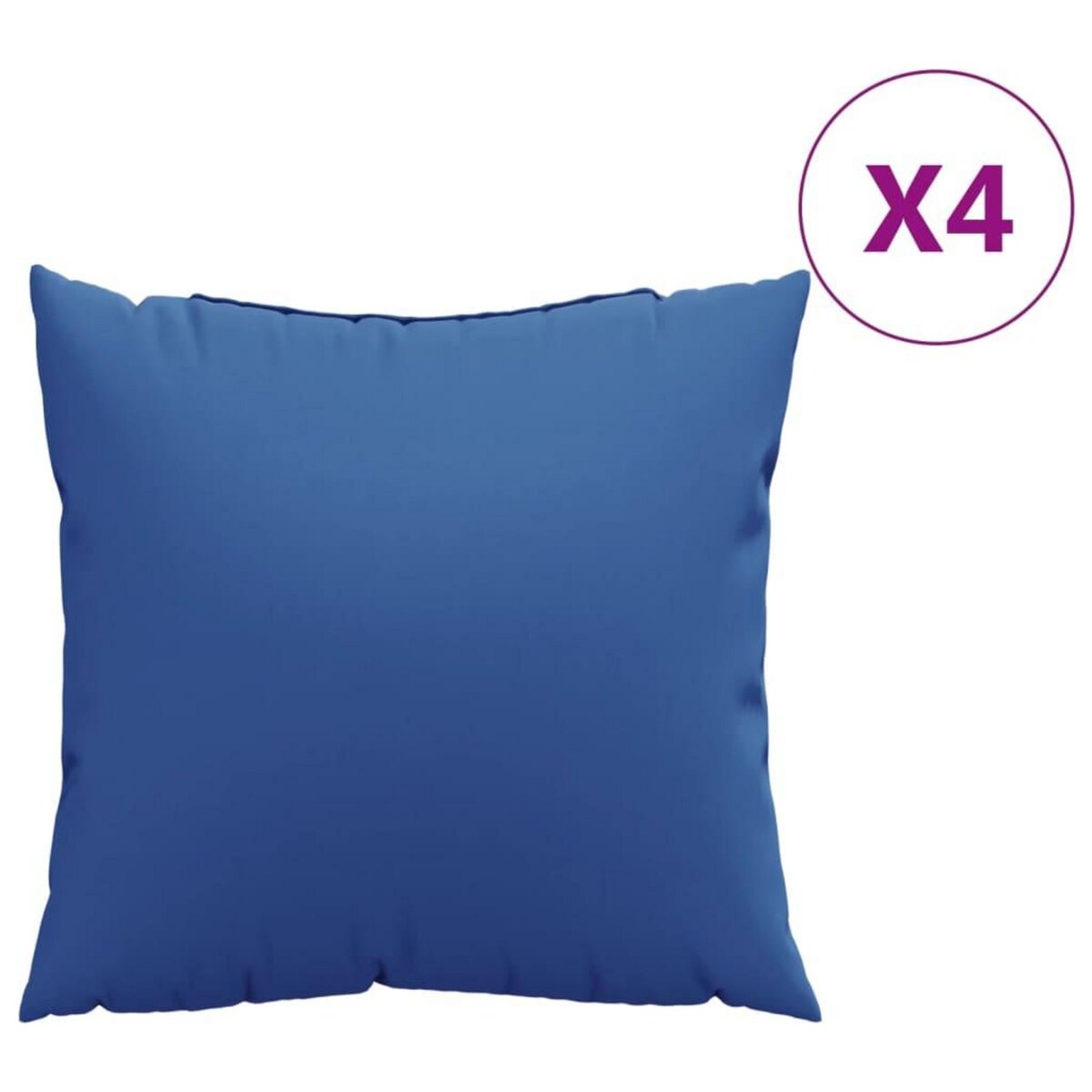 VIDAXL Coussins de canape 4 pcs bleu royal 50x50 cm tissu
