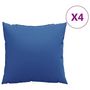 Voir la diapositive 2 : VIDAXL Coussins de canape 4 pcs bleu royal 50x50 cm tissu