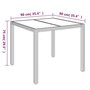 Voir la diapositive 6 : VIDAXL Table de jardin dessus en verre Noir 90x90x75 cm Resine tressee