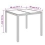 Voir la diapositive 6 : VIDAXL Table de jardin dessus en verre Noir 90x90x75 cm Resine tressee