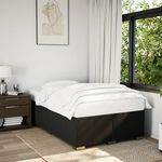 VIDAXL Cadre de lit sans matelas noir 120x200 cm tissu