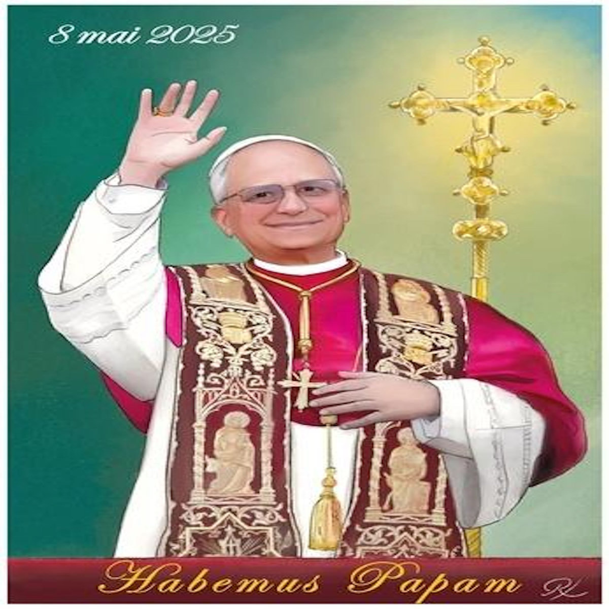CARTE POSTALE LEON XIV AU VATICAN. HABEMUS PAPAM - 8 MAI 2025, Lesueur Roselyne