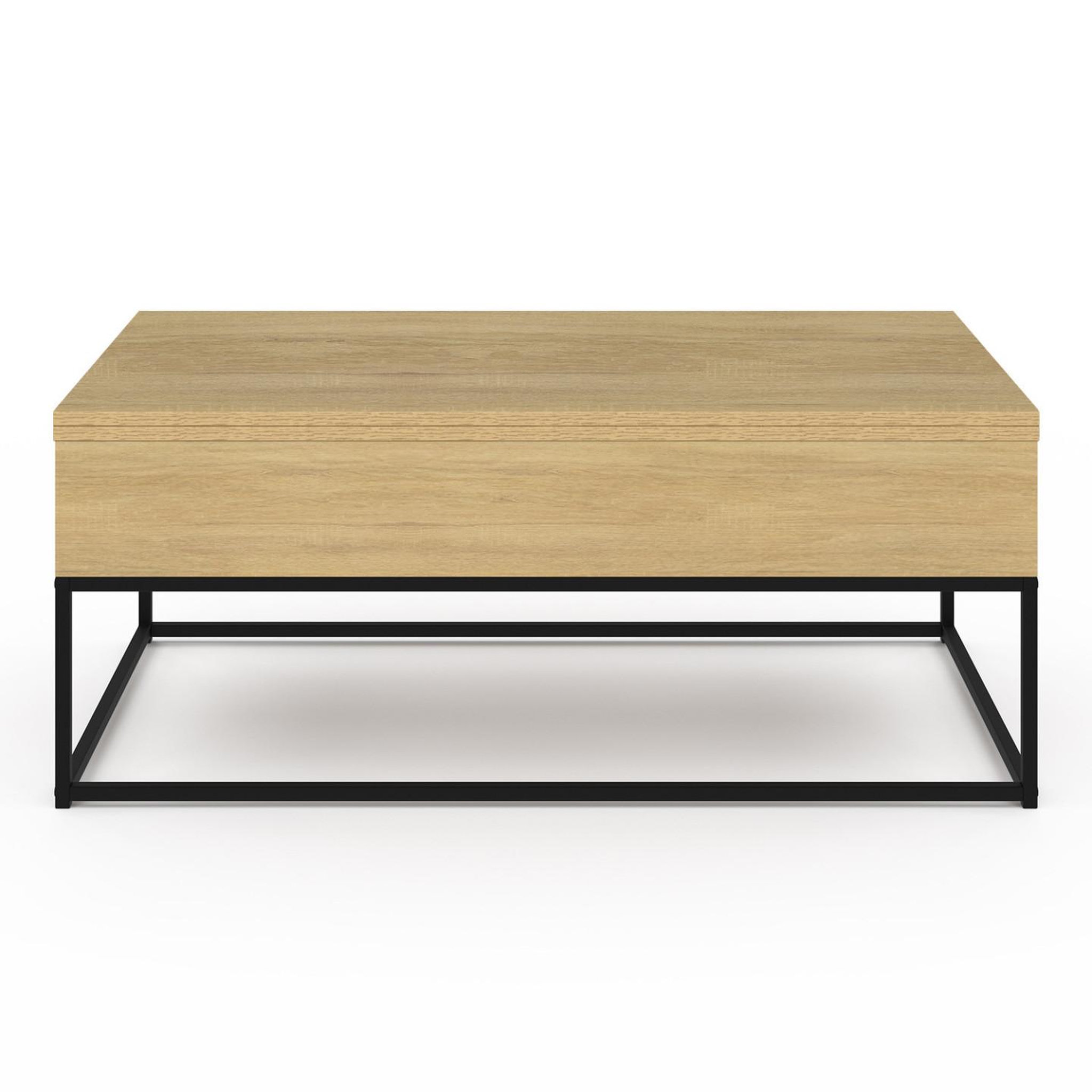 Voir la diapositive 3 : ID MARKET Table basse rectangulaire relevable convertible en table à manger detroit design industriel