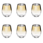SECRET DE GOURMET Lot de 6 Verres à Eau  Arya  54cl Or