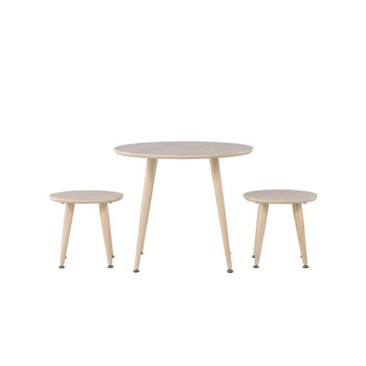Paris Prix Table & 2 Tabourets Enfant  Kids  60cm Naturel