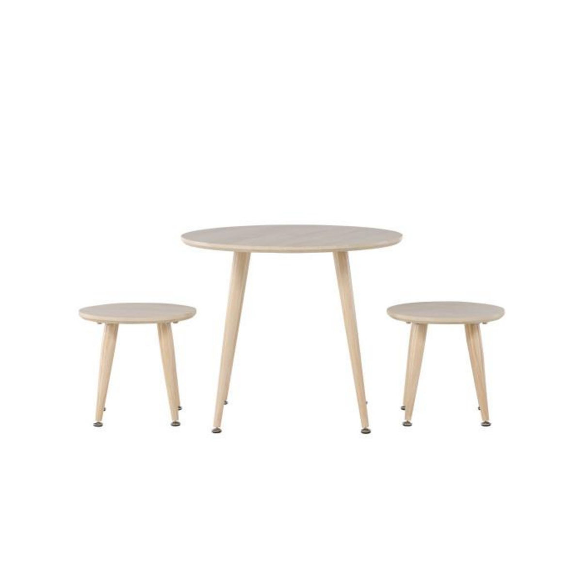 Paris Prix Table & 2 Tabourets Enfant  Kids  60cm Naturel