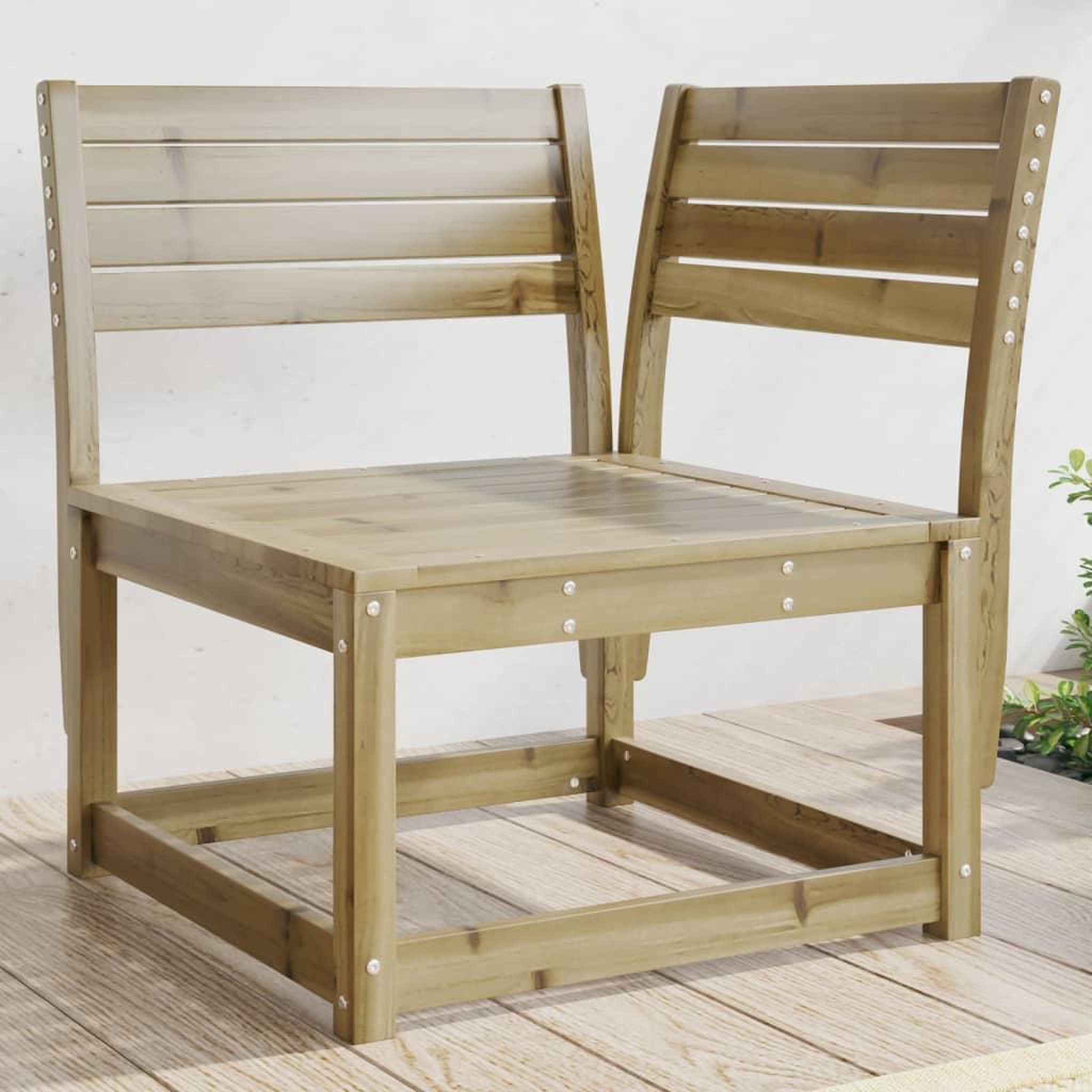 VIDAXL Canape d'angle de jardin a73x73x78 cm bois de pin impregne