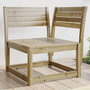 Voir la diapositive 1 : VIDAXL Canape d'angle de jardin a73x73x78 cm bois de pin impregne