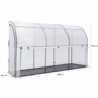 Voir la diapositive 5 : ID MARKET Serre d'hivernage murale adossée 300 x 80 x 160 cm double ouverture balcon et terrasse
