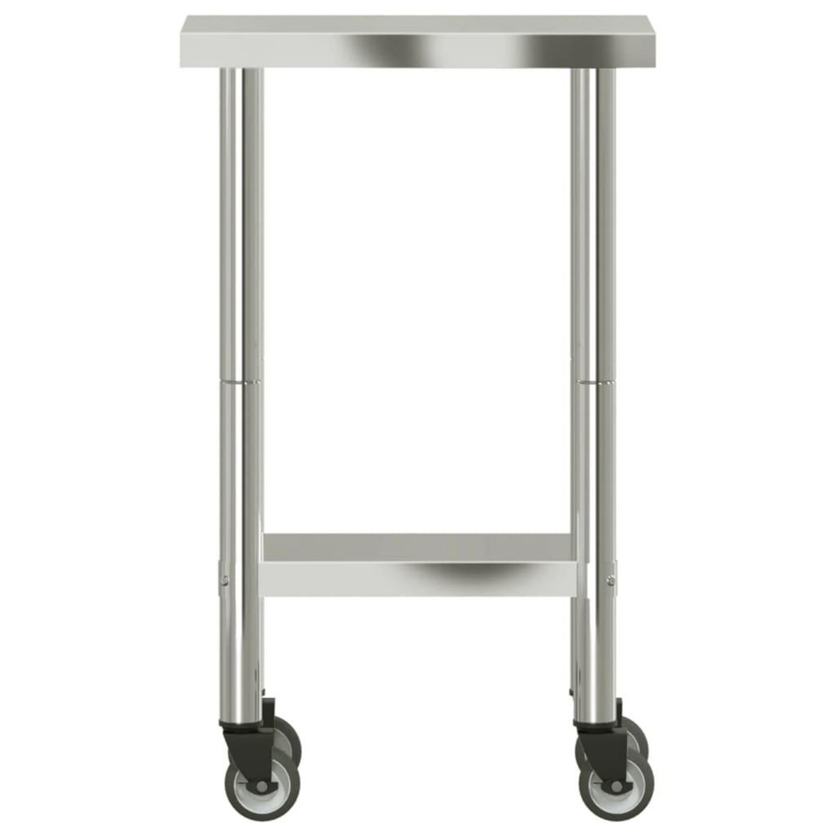 VIDAXL Table de travail de cuisine avec roues 55x30x85 cm inox