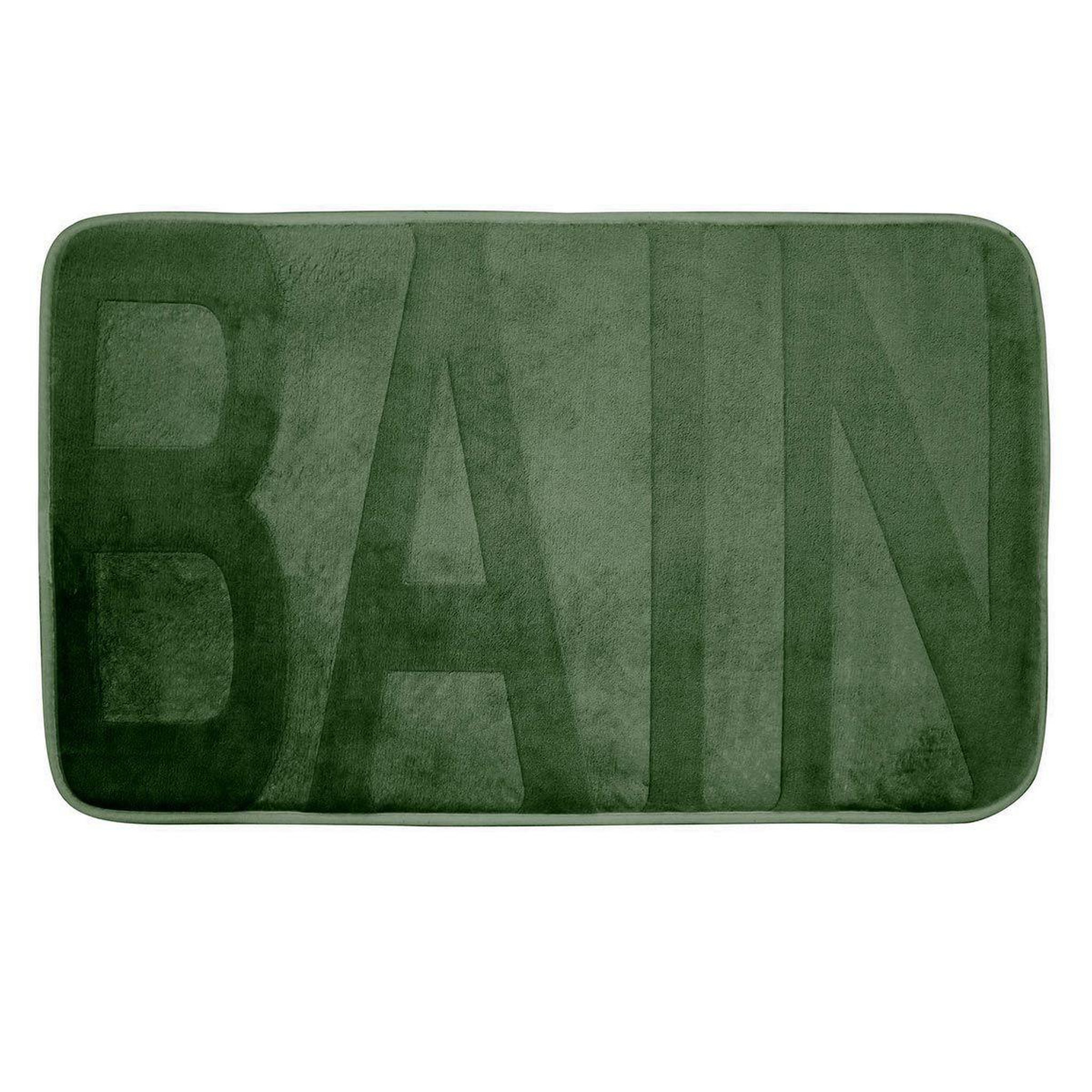 Douceur d'Intérieur Tapis de bain microfibre  relief  45x75cm kaki