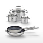 ELO Lot Poêles 28/32cm et Faitouts 12/14/20cm Elo Profi Therm Platinum