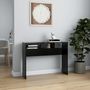 Voir la diapositive 3 : VIDAXL Table console noir 105x30x80 cm bois d'ingenierie