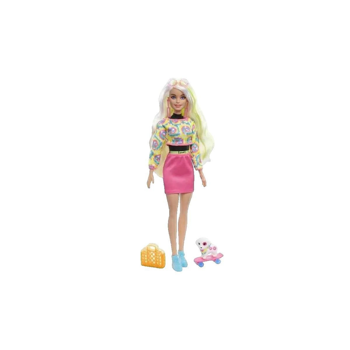 MATTEL Poupée mannequin Barbie Color Reveal tie-dye néon