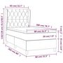 Voir la diapositive 6 : VIDAXL Sommier a lattes de lit avec matelas Creme 80x200 cm Tissu