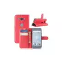 amahousse Housse Sony Xperia XZ2 Compact folio rouge grainé et languette aimantée