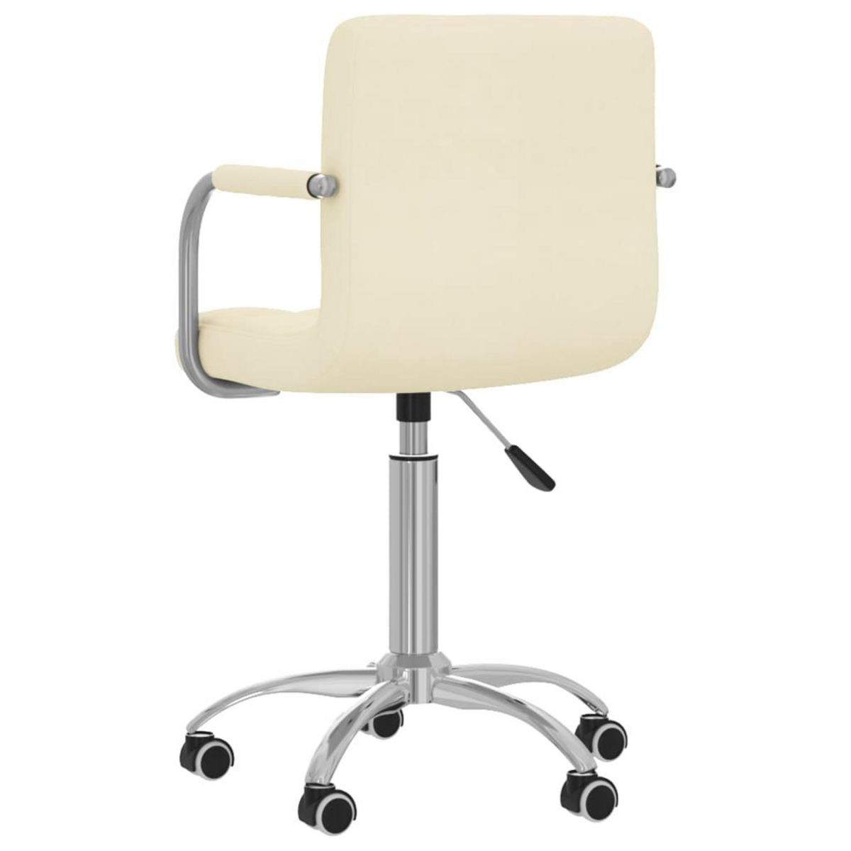 VIDAXL Chaise pivotante de salle a manger Creme Tissu